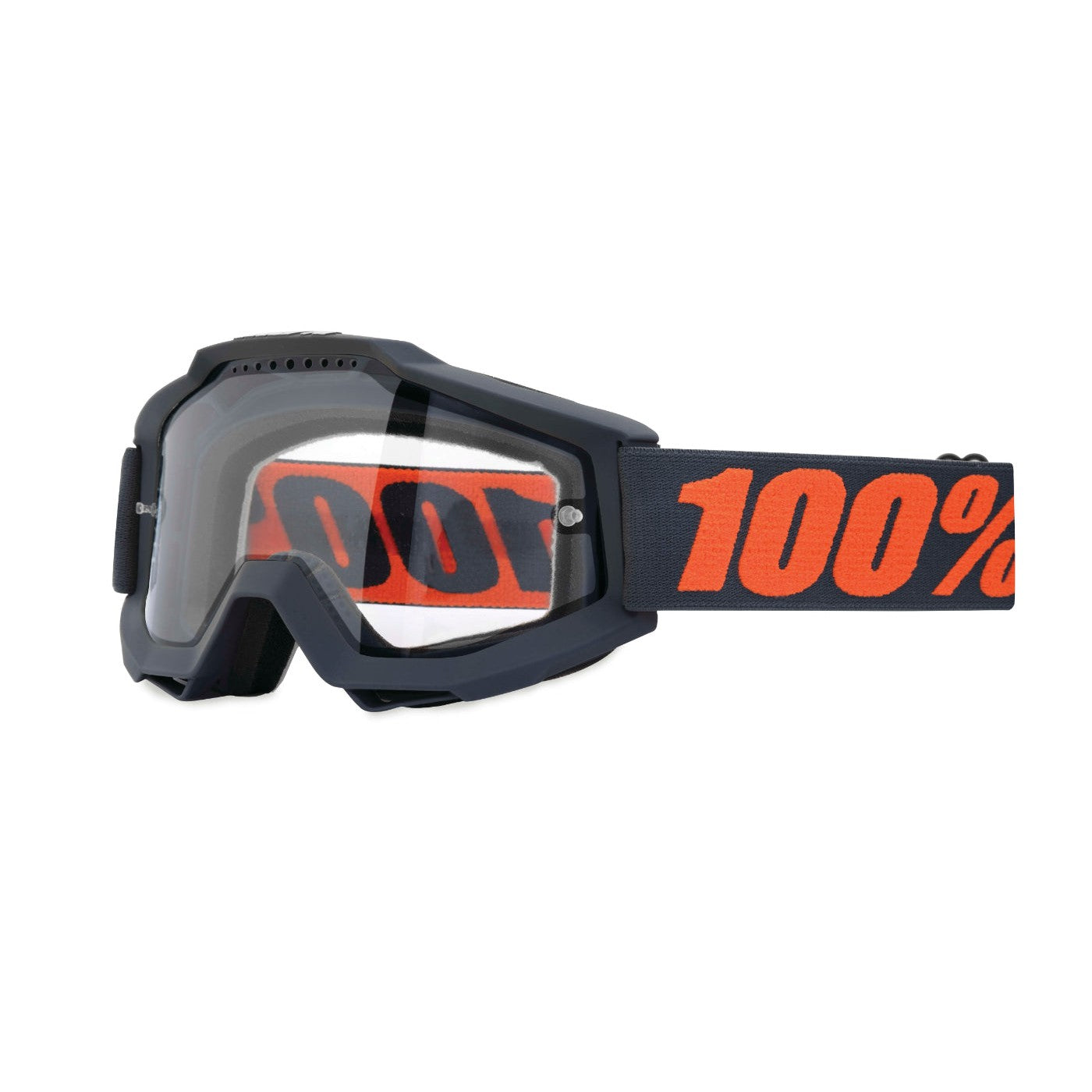 100% Gen1 Accuri Enduro Goggles Gunmetal with Clear Dual Lens - 50202-025-02