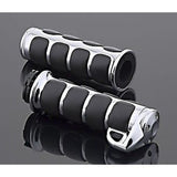Kuryakyn Chrome Rubber Soft Premium ISO Dual Cable Grips w/ Throttle Boss Harley