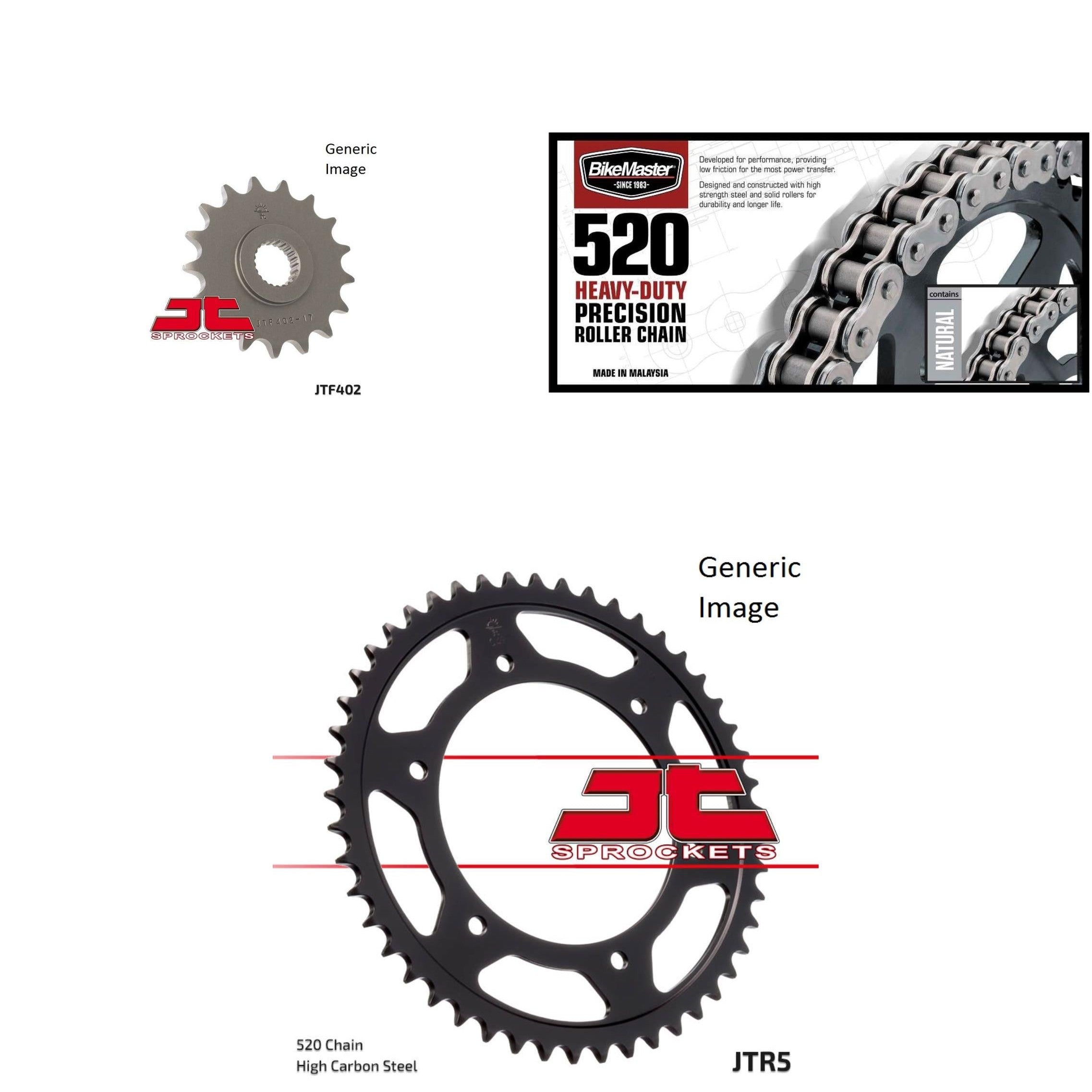 520H Chain Gold,Front & Rear Sprocket Kit for APRILIA 650 Pegaso 1998-2004