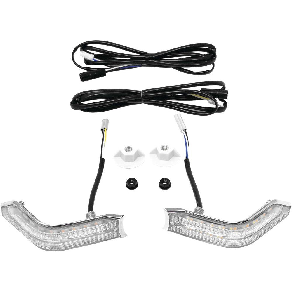 Pathfinder Cowl Light with DRL and Sequential LED Turn Signals Clear