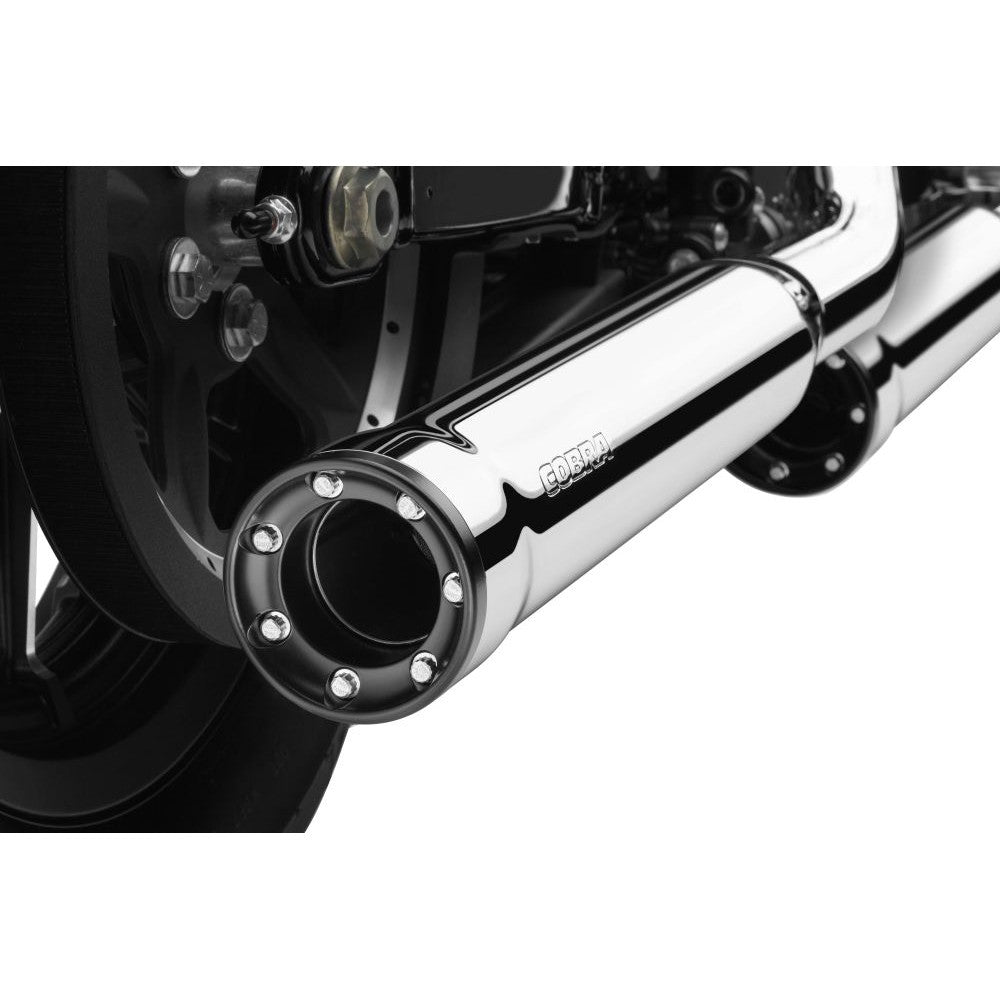 Cobra 3" Slip-On Muffler with Race Pro Tips Chrome - 6081
