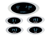 Dakota Universal ION Series Oval 5 Gauge Kit Speedometer Tach ION-50-1