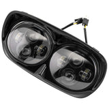 Faros delanteros Letric Lighting para Road Glide, color negro, 80 W, alto/bajo