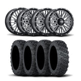 Llantas ITP Momentum de 18" mecanizadas en negro y neumáticos Versa Cross XTR [35x10-18]