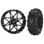 Set of 2 Mounted Wheel and Tire Kit Wheel: 14x7 4+3 4/156 Tire: 27x11-14 6 Ply