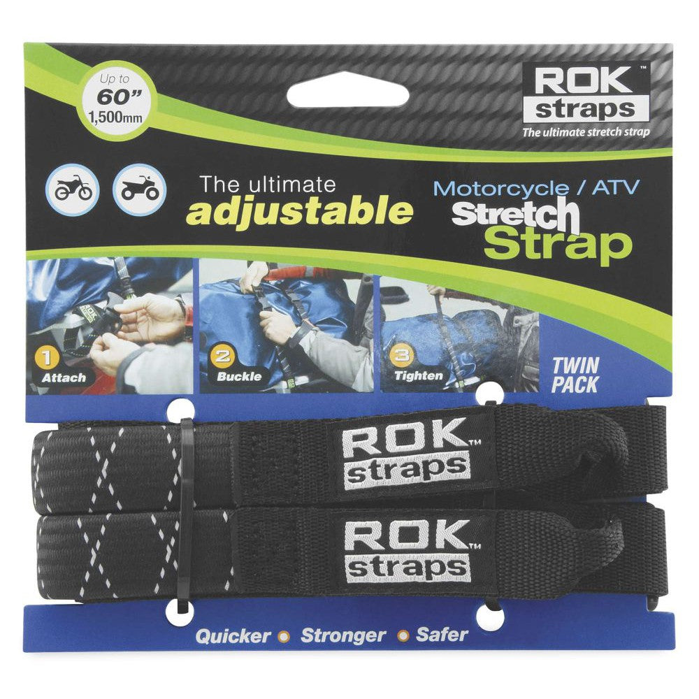 Rok Straps Heavy-Duty Tie Down Straps 1" W Reflective Black - ROK10050