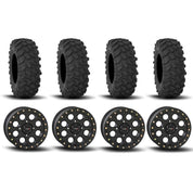 System 3 SB-7 Beadlock Matte Black 15" Wheels And XTR370 Tires [32x10-15]