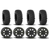 System 3 SB-7 Beadlock Matte Black 15" Wheels And XTR370 Tires [32x10-15]