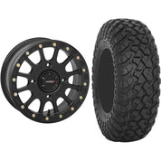Set of 2 Mounted Wheel and Tire Kit Wheel: 14x7 5+2 4/156 Tire: 28x10-14 8 Ply