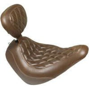 Mustang Wide Tripper Solo Seat Diamond Stitch With Backrest Brown 83040