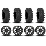 System 3 ST-3 Simulated Beadlock Matte Black 18" Wheels And XM310 Extreme Mud Tires [33x9.5-18]