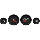 Dakota Digital MLX Series 4 Gauge Set Black - MLX-8496-K