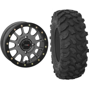 Set of 2 Mounted Wheel and Tire Kit Wheel: 15x7 5+2 4/137 Tire: 32x10-15 8 Ply