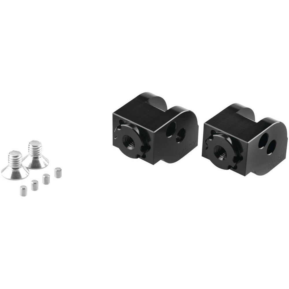 Puig Adjustable Footpeg Adaptors Rider Black - 20242N