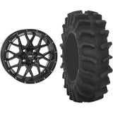 Set of 2 Mounted Wheel and Tire Kit Wheel: 14x7 2+5 4/110 Tire: 28x9.5-14 8 Ply