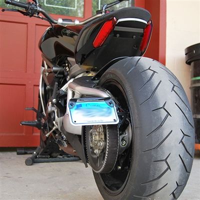 New Rage Cycles Side License Plate Mount Black - 1260-SIDE