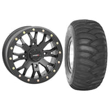 Set of 2 Mounted Wheel and Tire Kit Wheel: 14x10 5+5 4/137 Tire: 30x12-14 2 Ply