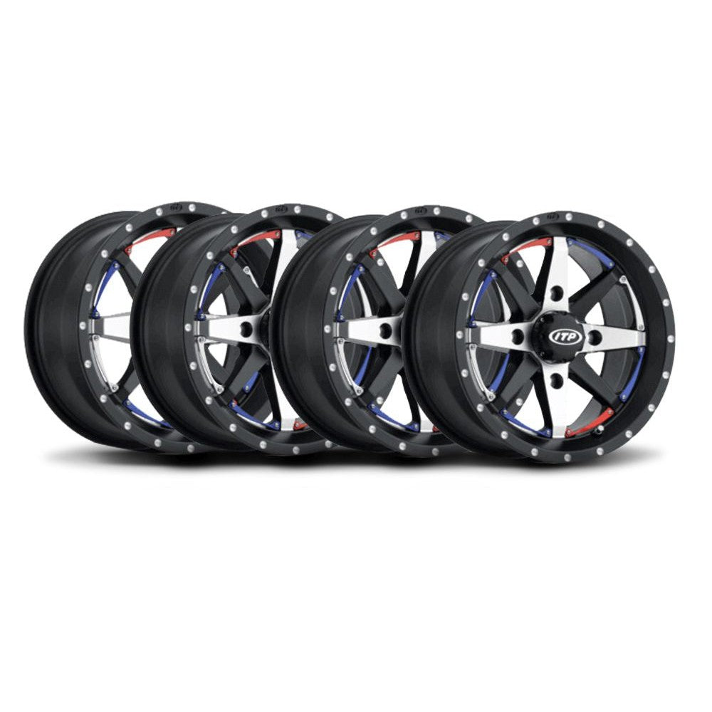 ITP Set of Four Cyclone Wheels 15x7 4/156 5+2