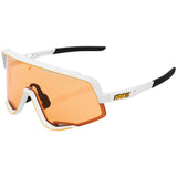 100% Glendale Sunglasses Soft Tact Off-White with Persimmon Lens - 61033-110-78