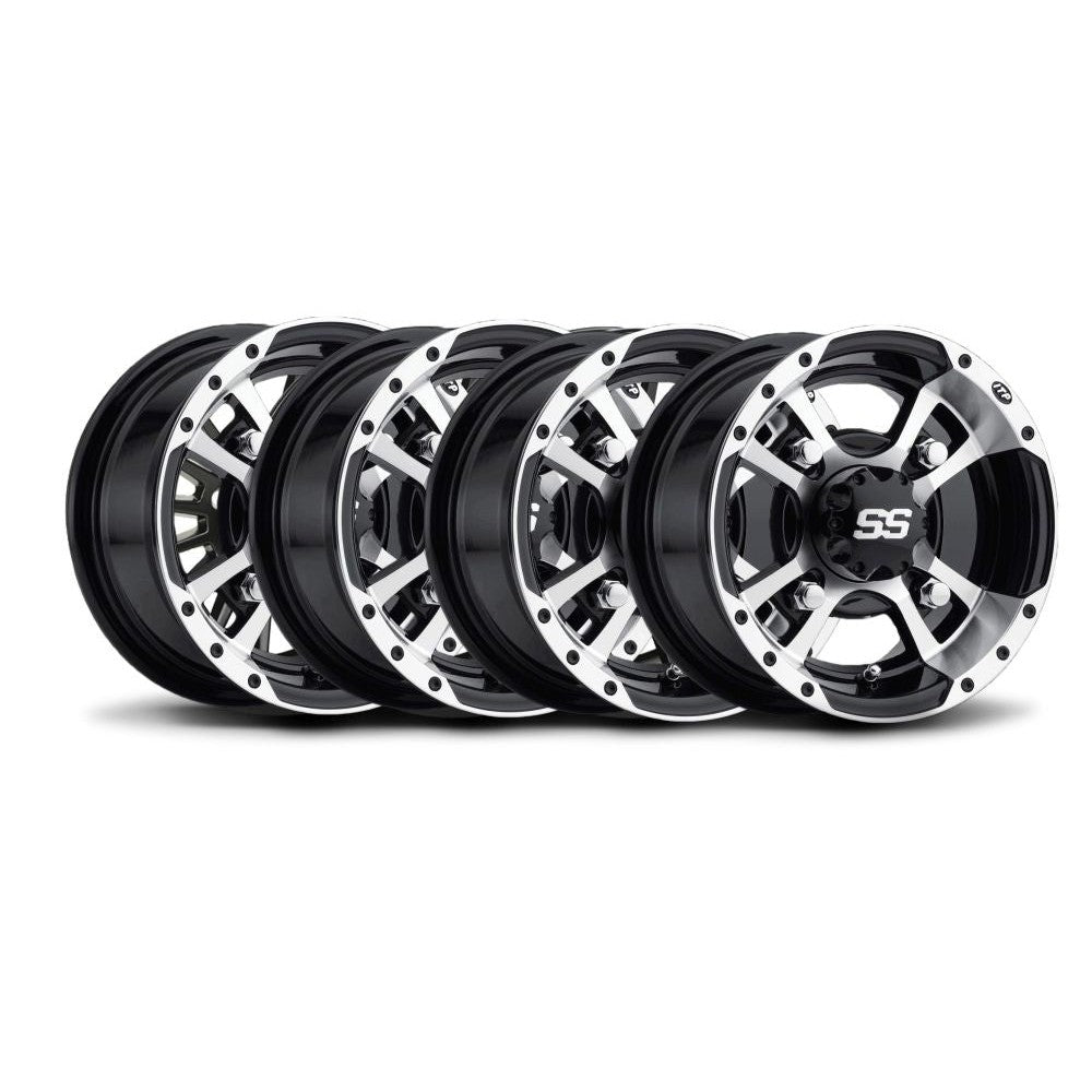 ITP Set of 4 SS112 Sport Alloy Wheel Machined 10x5 4/144 3+2