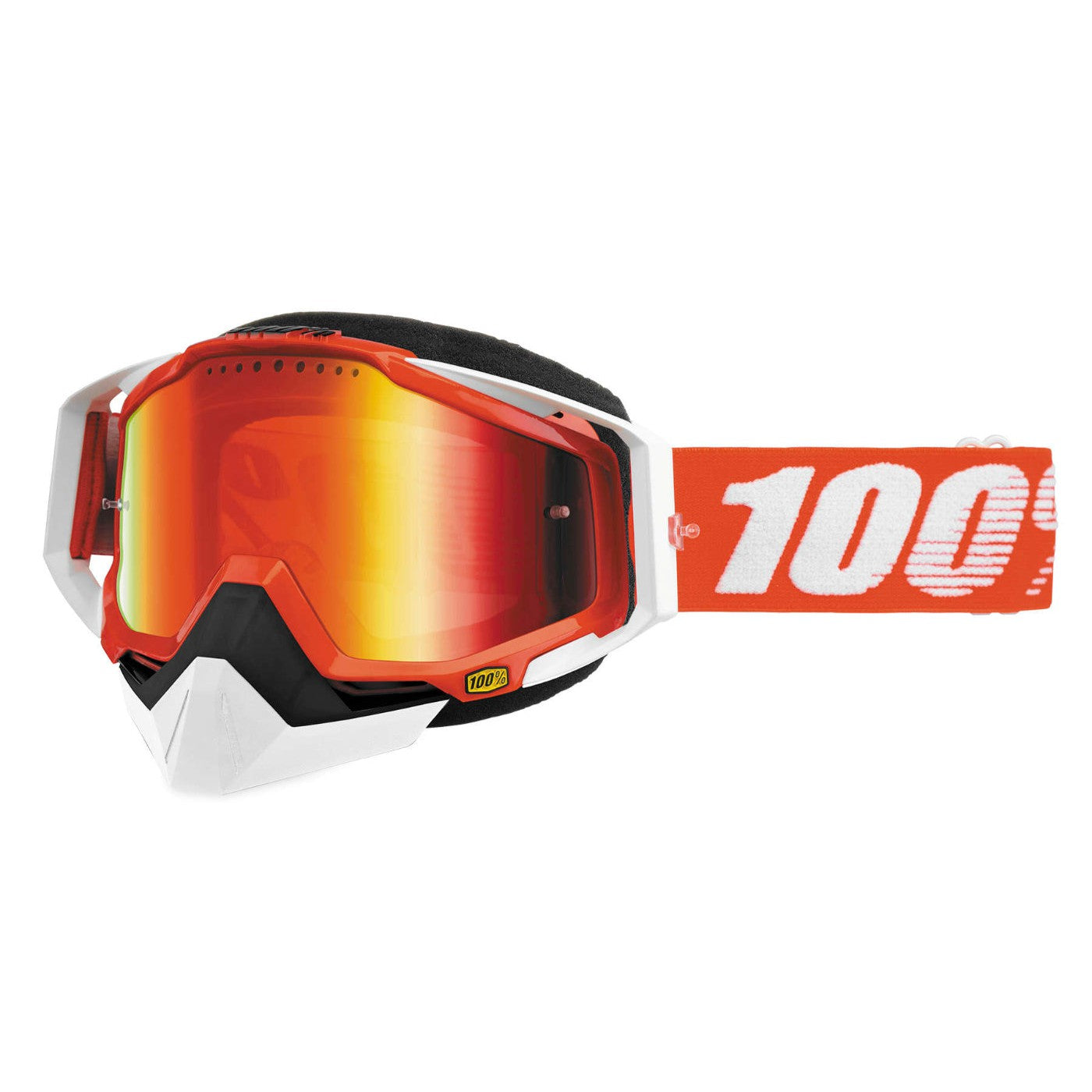 100% Gen1 Racecraft Snow Goggles Fire Red with Red Lens - 50113-003-02