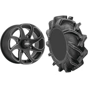 Set of 2 Mounted Wheel and Tire Kit Wheel: 14x7 5+2 4/110 Tire: 28x9-14 6 Ply