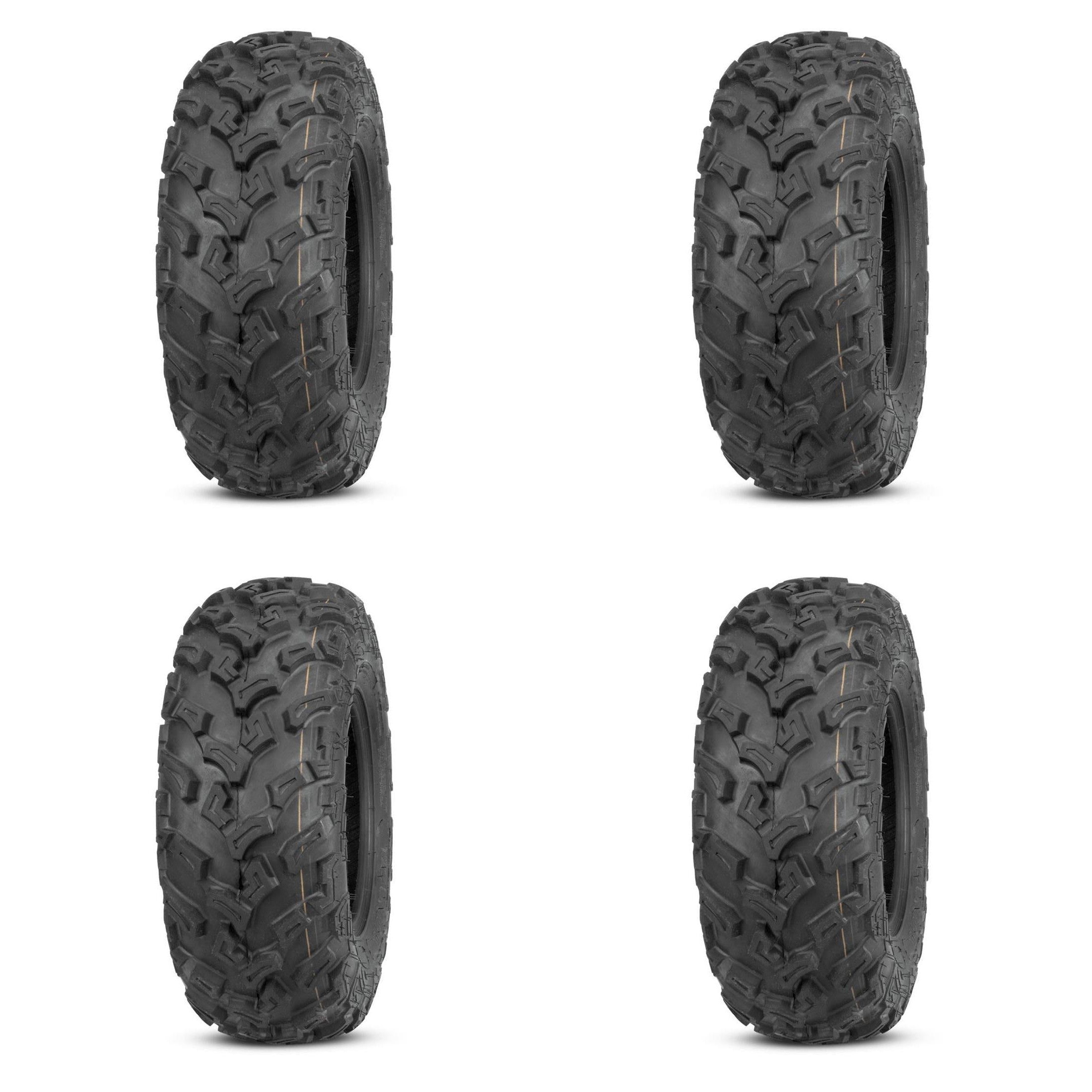 Set of 4 ATV QUADBOSS Tires (QBT447 25x10-12 Front/Rear)