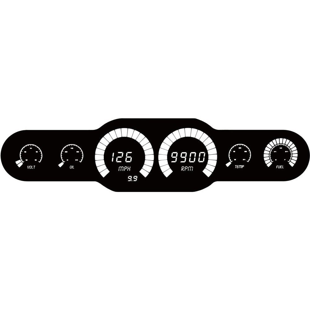 Intellitronix 6 Gauge Analog Bargraph Universal Panel BG10002 - White
