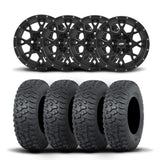 Rines ITP Hurricane de 15" en negro mate y neumáticos Terra Hook [32x10-15]