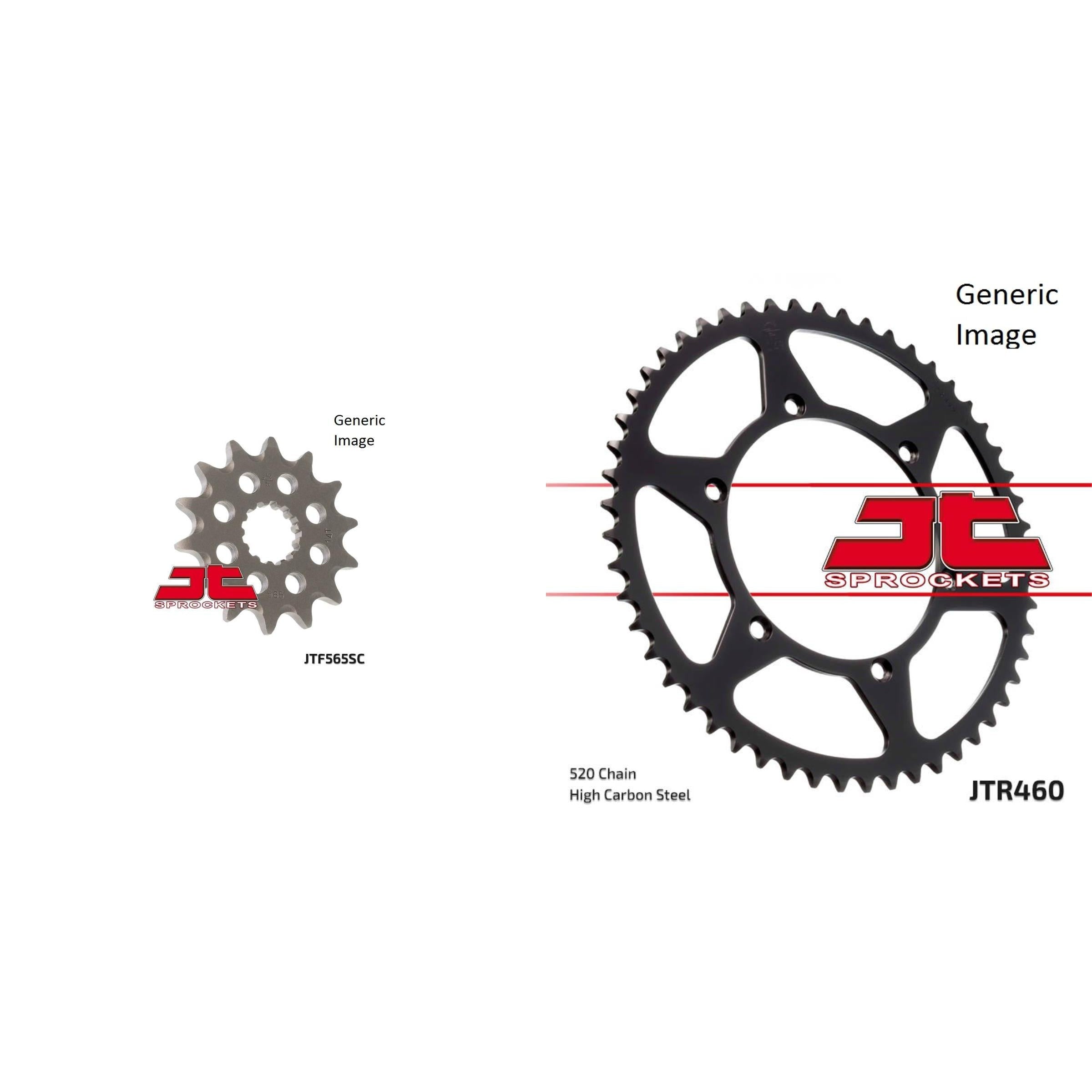 Front and Rear Steel Sprocket Kit for OffRoad KAWASAKI KX250 2002-2004