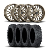 Rines ITP Hurricane de 20" de bronce y neumáticos Versa Cross XTR [33x10-20]