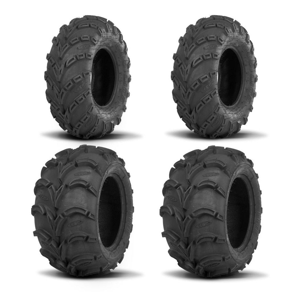 ITP Two Each Mud Lite Tires Front [28x10-12] And Mud Lite Tires Rear [28x12-12]