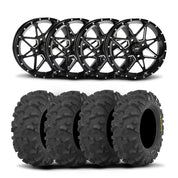ITP Tornado 15" Matte Black Wheels And Blackwater Evolution Tires [30x10-15]