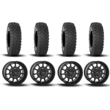 System 3 ST-5 Aluminum Matte Black 15" Wheels And XC450 Tires [35x10R-15]