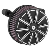 Arlen Ness Black Big Sucker Stage I Air Cleaner w/ 10 Gauge Cover M8  17-18 New