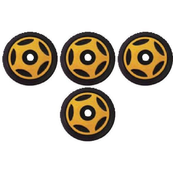 4 Front Rail Gold Idler Wheels Kit for Snowmobile ARCTIC CAT Cougar 1989-1998