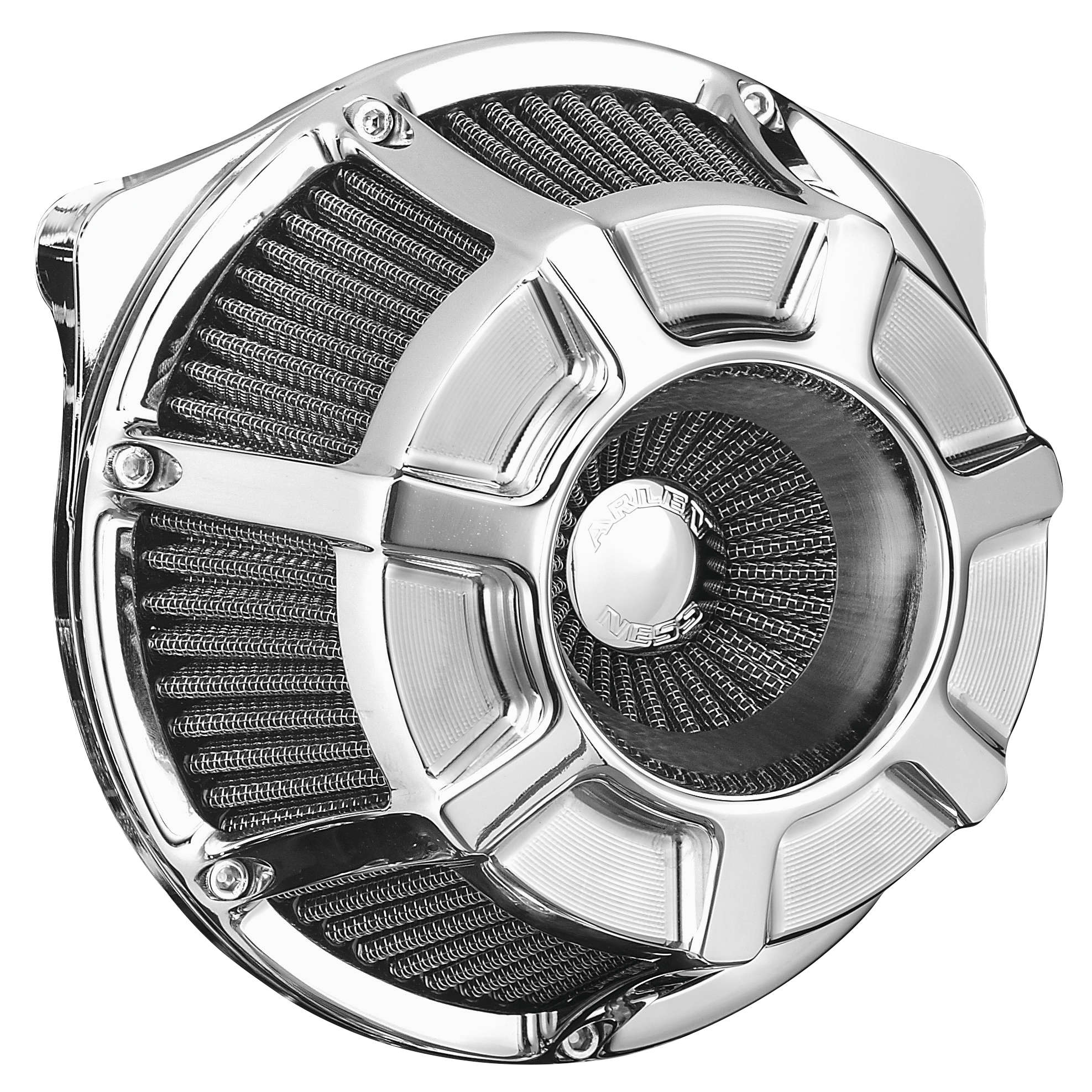 Arlen Ness Chrome Beveled Stage 1 Inverted Air Cleaner Milwaukee 8 M8 17-18 New