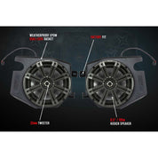 SSV Works Bluetooth Overhead Sound System With Front 6.5" Unloaded Speaker Pods
