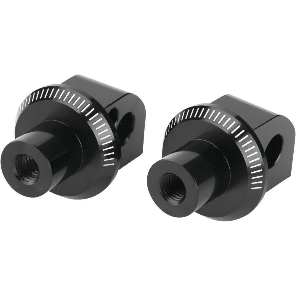 Puig Adventure Footpeg Adaptors Black Rear - 6458N