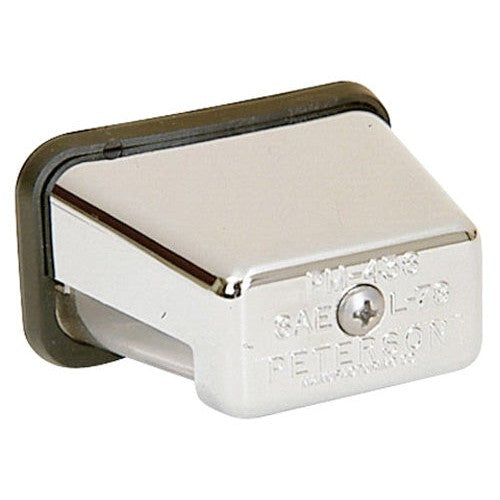 Peterson V436SX License Light Plate Chrome Stud Mount