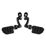 Kuryakyn Black Longhorn Offset Highway Trident Pegs 1-1/4" Guard Harley Honda