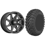 Set of 2 Mounted Wheel and Tire Kit Wheel: 14x7 5+2 4/110 Tire: 26x9-14 8 Ply