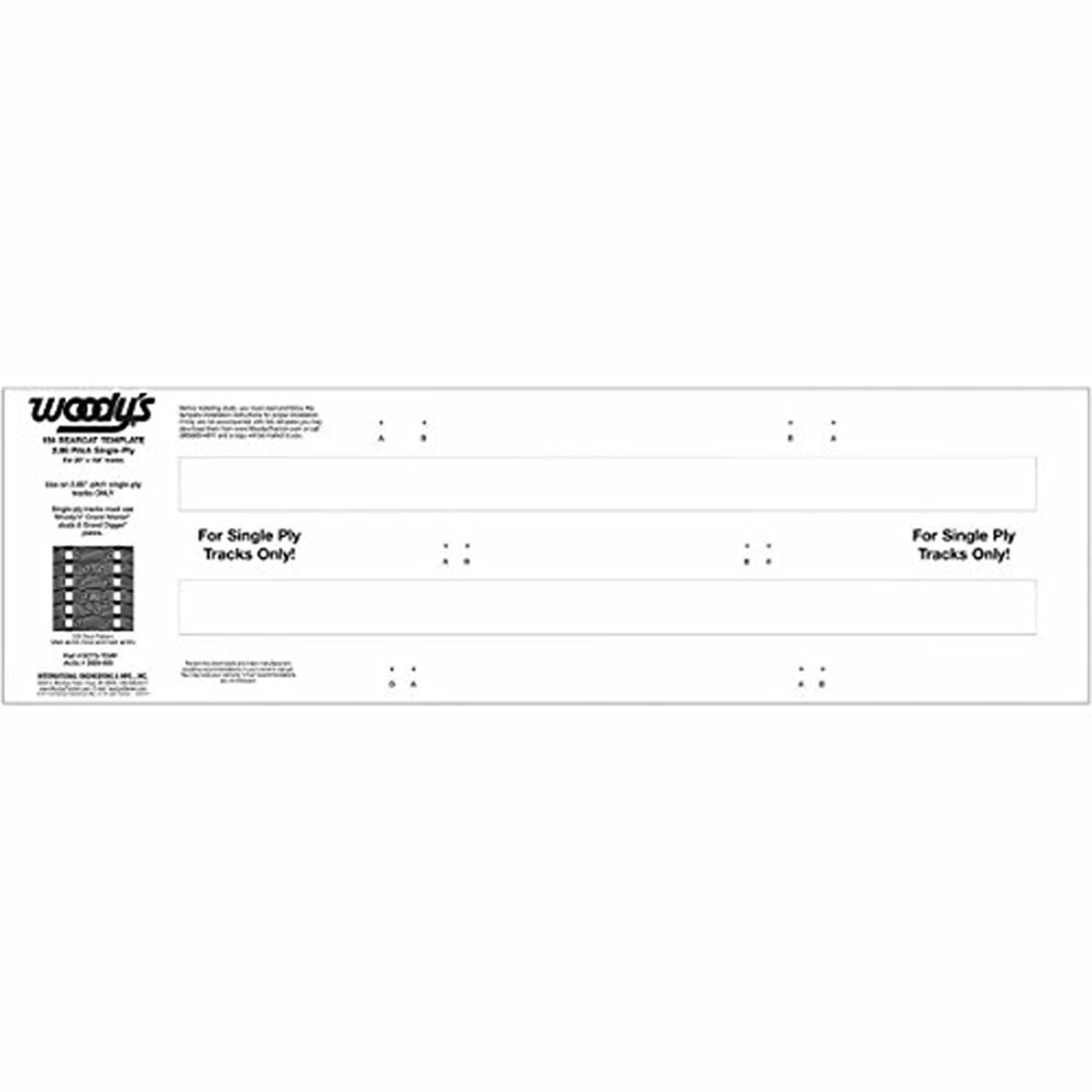 Woodys 154" Single Ply 2.86 Pitch Template BCTS-TEMP