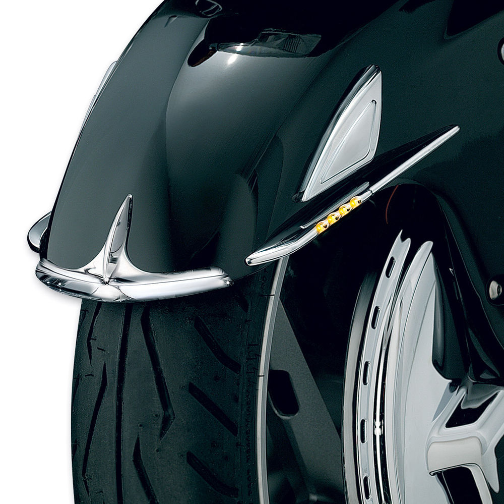 Kuryakyn Chrome Front Shark Tooth Chips Fender Accents Honda Goldwing F6B Models