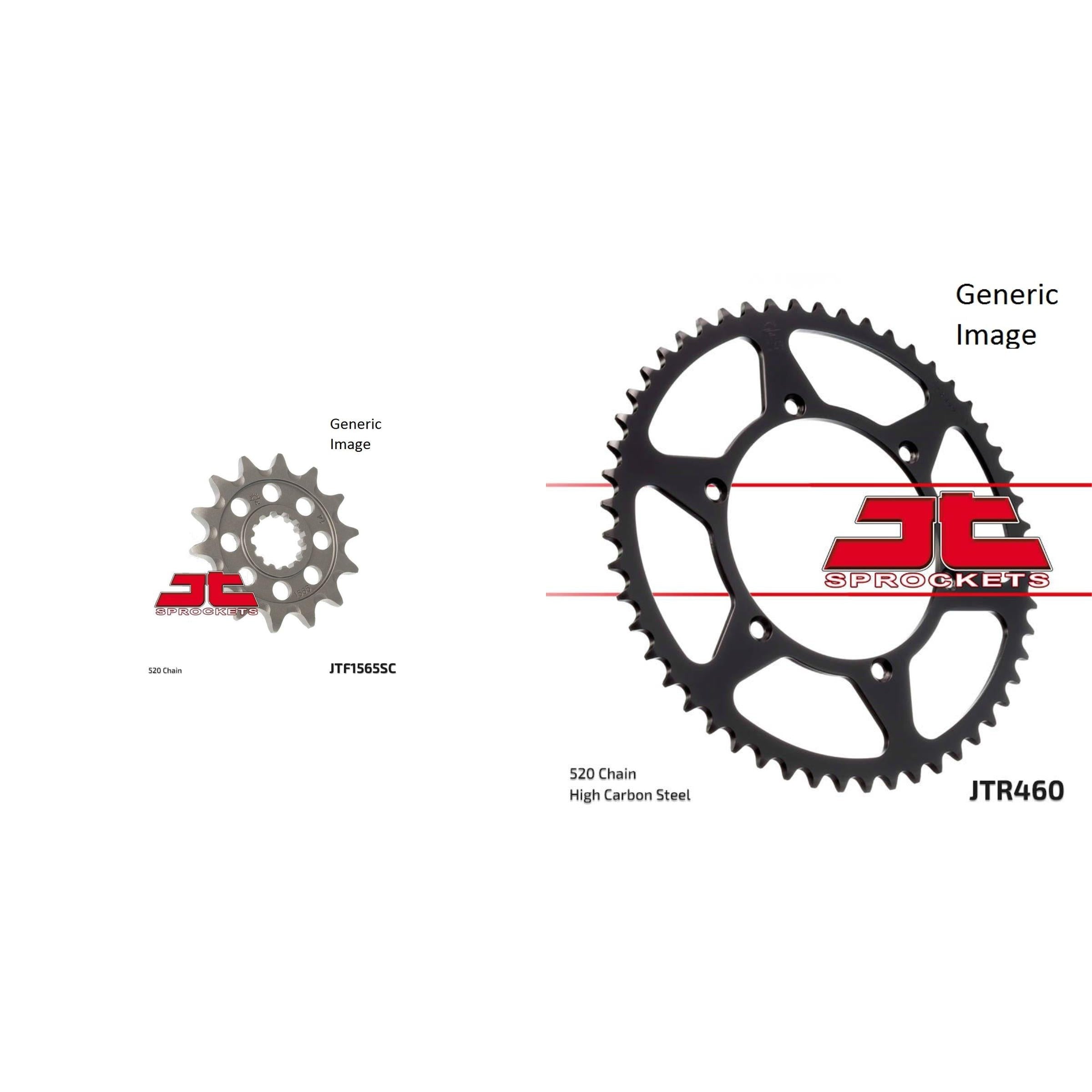Front and Rear Steel Sprocket Kit for OffRoad KAWASAKI KLX450R 2008-2013