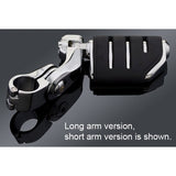 Kuryakyn Chrome 1.25 Engine Guard Long Arm Trident Dually ISO Highway Pegs Set