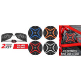SSV Works Rear 6.5" Add On Speaker Pods With Red Grills For Polaris RZR Pro 20-22