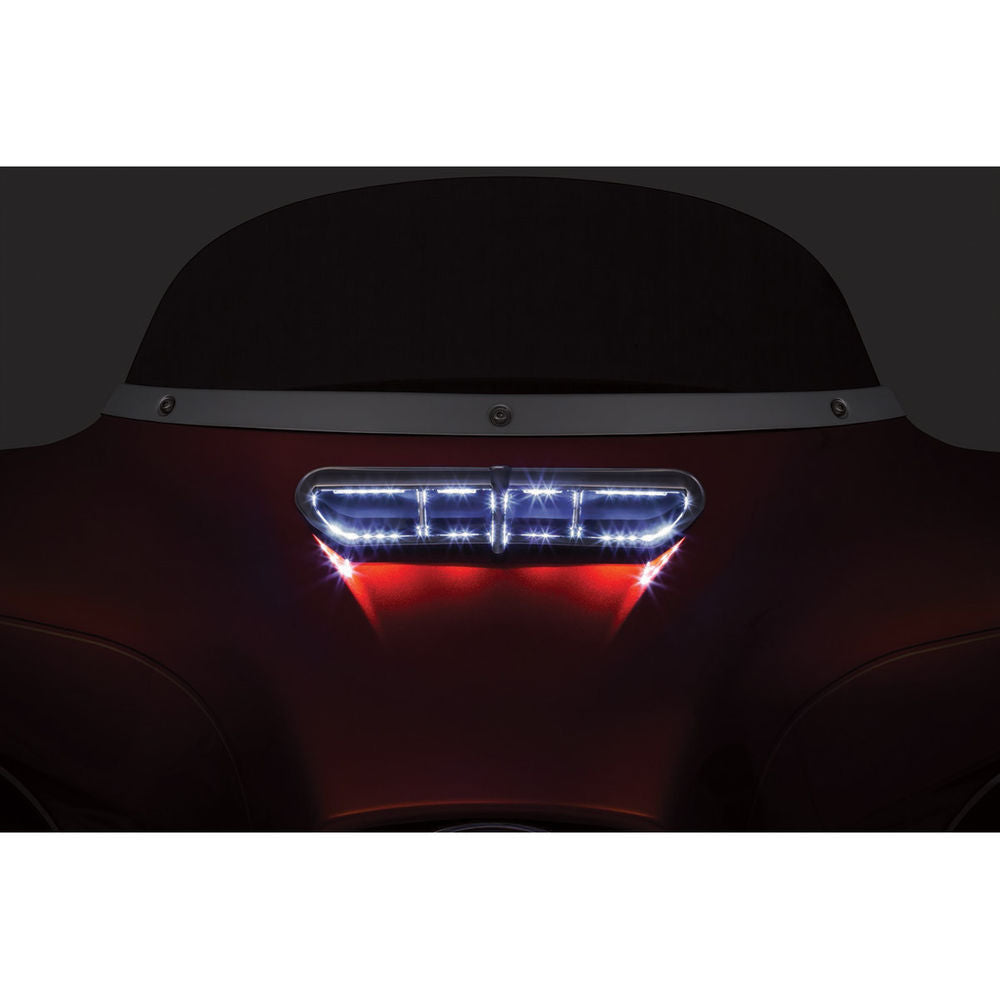 Kuryakyn Chrome Batwing Fairing LED Lighted Vent Accent Harley Touring 2014-2017