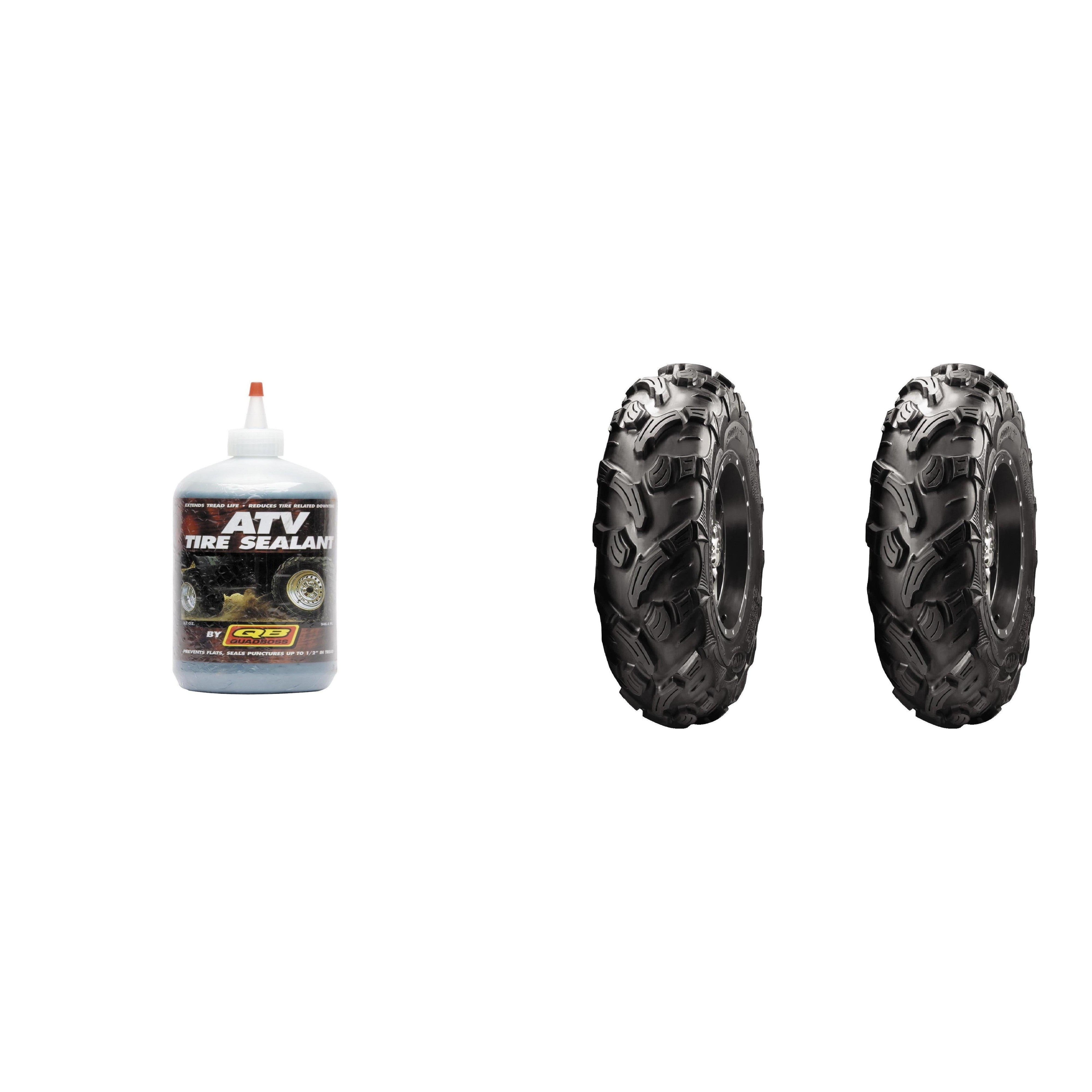 Set of 2 ITP 900XCT Radial Rear Tires 27x11R-12 6-ply with QUADBOSS Sealant