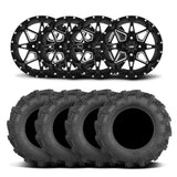 Rines ITP Tornado de 15" en negro mate y neumáticos Cryptid [32x10-15]